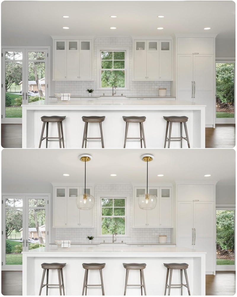 Luvkczc 2-Pack Recessed Can Light Conversion Kit for 5" & 6" Ceiling Fixtures E2