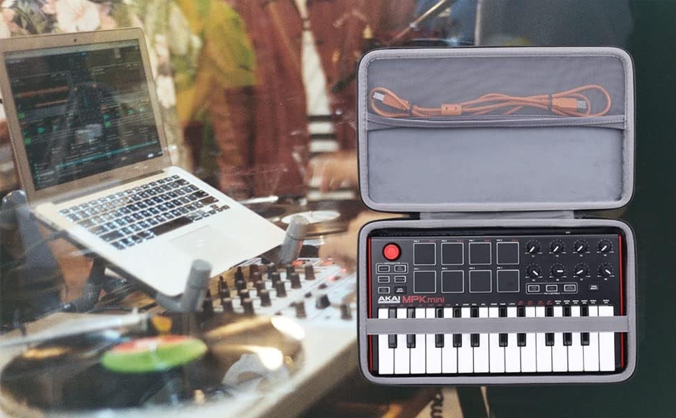 co2CREA Hard Case Replacement for Akai Professional Black + Inner Grey