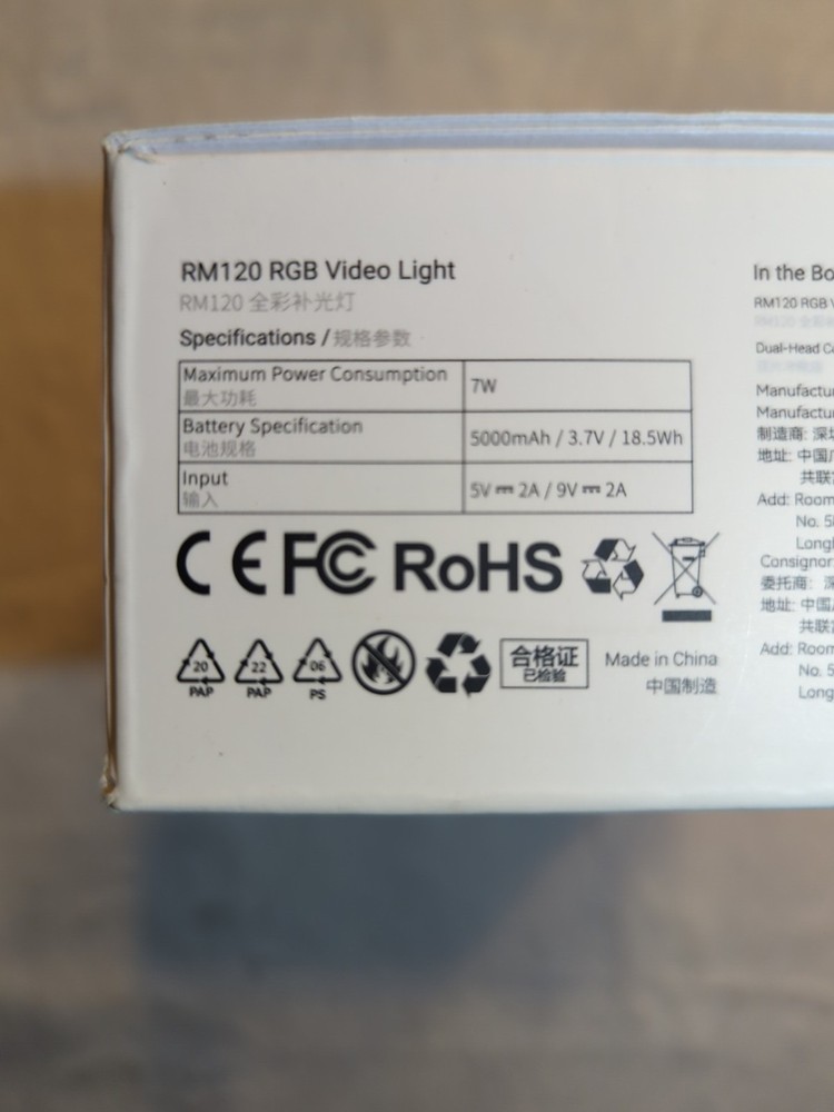 SmallRig RM120 RGB Video Light (Model 3808)