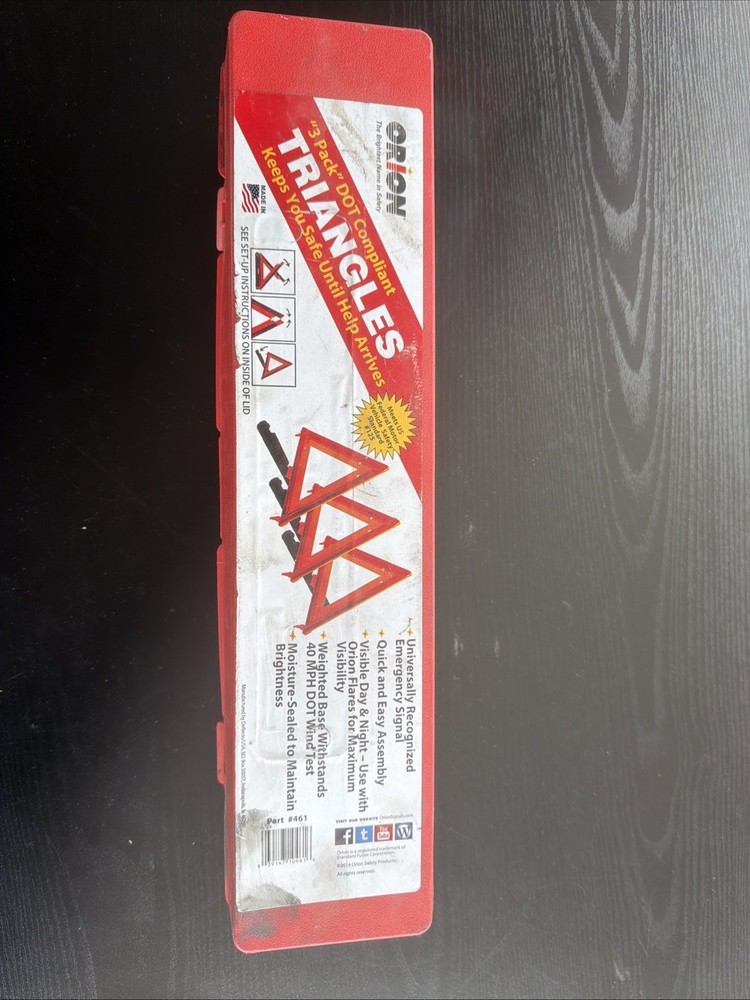 Orion 3 Pack DOT Compliant Triangles DOT Approved