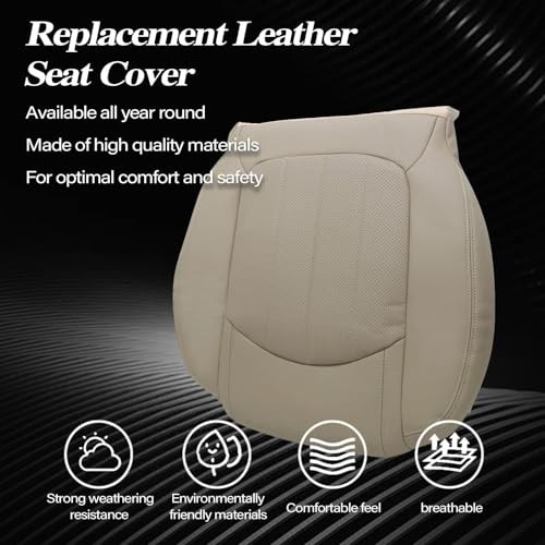 Driver Side Bottom Perforated Leather Replacement Seat Tan(Perforated leather)