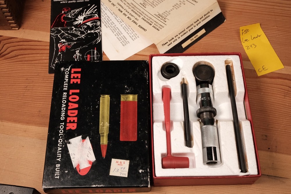 F580 Lee Loader 243 Winchester Handload Reloading Die Set