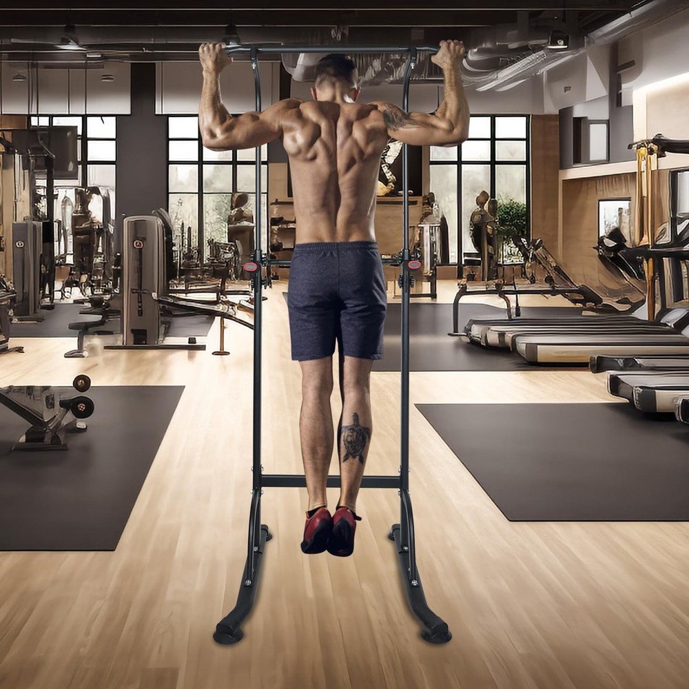 LSKSSNG Power Tower Dip Station Pull Up Bar Exercise Tower, Adjustable Height...