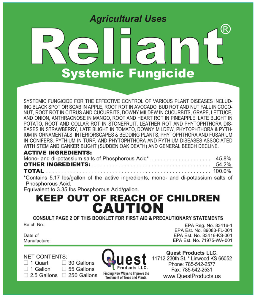 Quest Reliant Systemic Fungicide 32oz