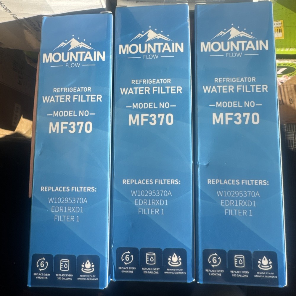 (3) Mountain Flow Refrigerator Water Filter MF370 Replacement sealed