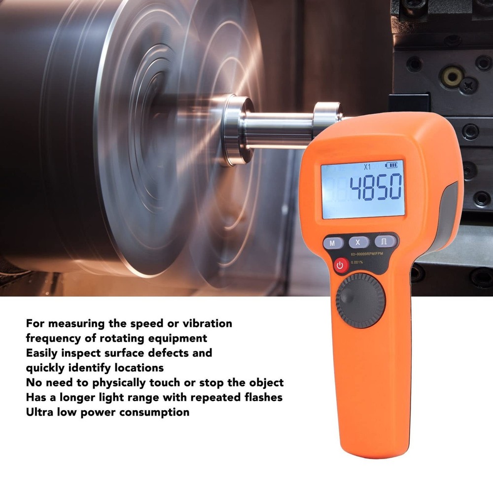 Digital Handheld Stroboscope High Accuracy Prevents LED Flash Strobe Speedome...