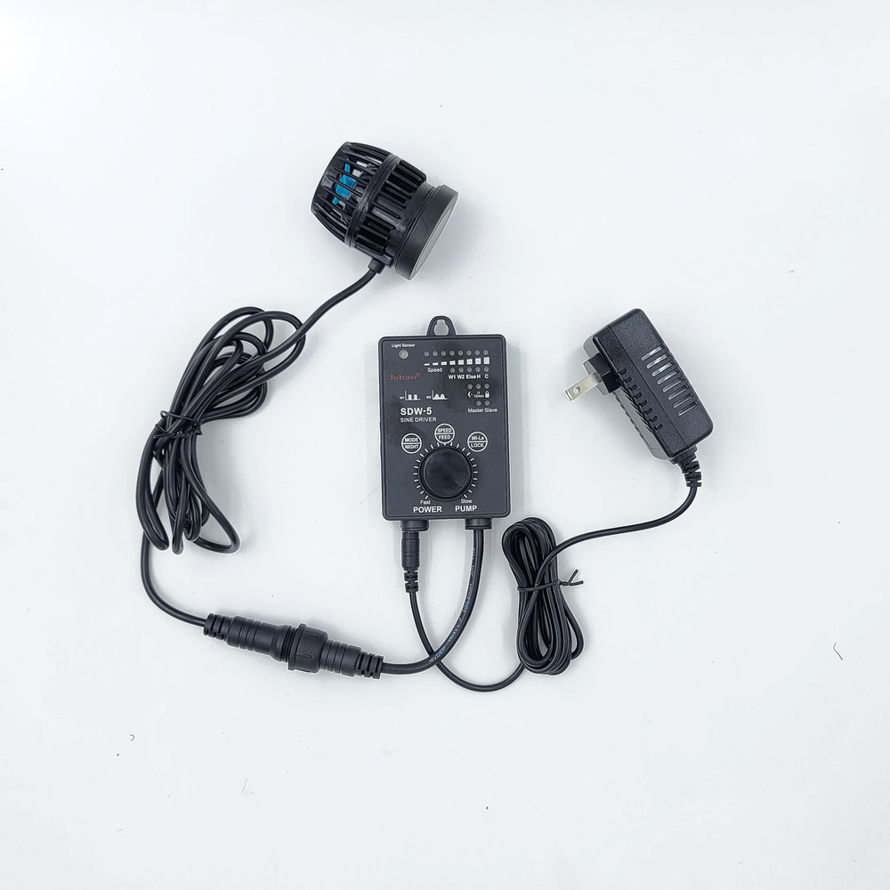 Jebao SDW5 Wave Maker Flow Pump with Controller for Marine Reef Aquarium 1320GPH