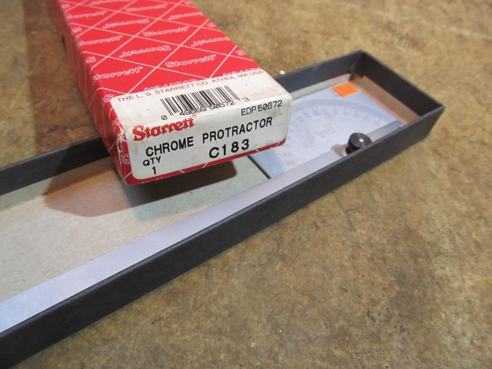 Starrett C183 Chrome Protractor