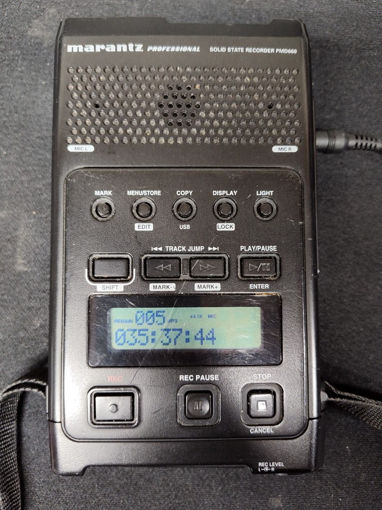 Marantz PMD660 Professional Solid State Recorder w/Compact Flash & Power Supply