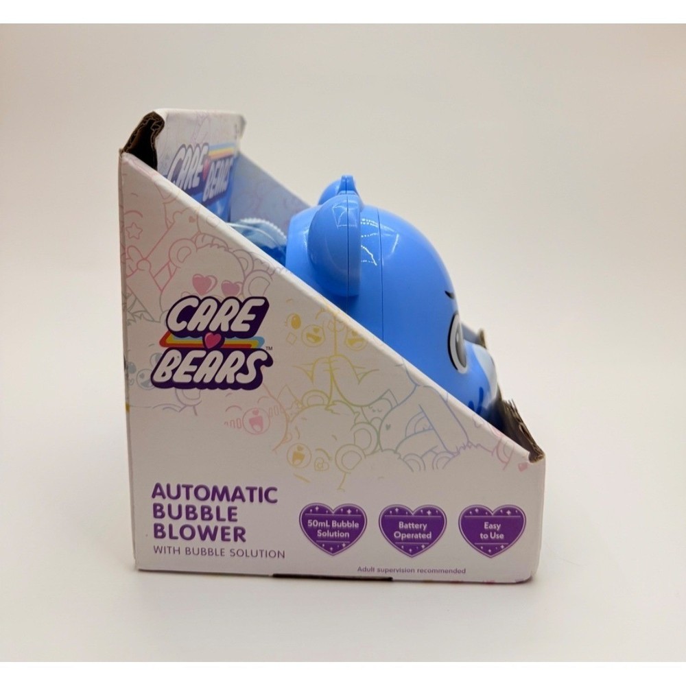 Care Bears Grumpy Bear Automatic Bubble Blower Blue Machine with Solution NEW