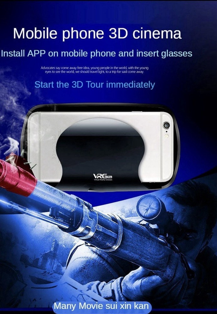 VR Headset with Controller Adjustable 3D VR Glasses Virtual Reality Headset