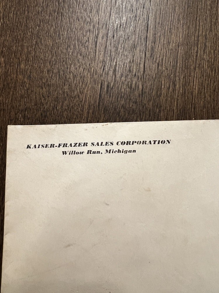 kaiser -Fraser Sales Corporation Envelope