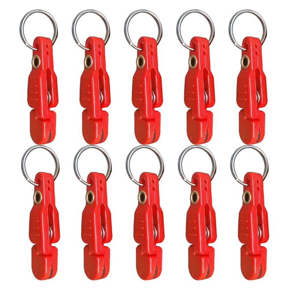 10pcs Red Quick-Release Clips With Strong Gripping Force For Fishing Line New