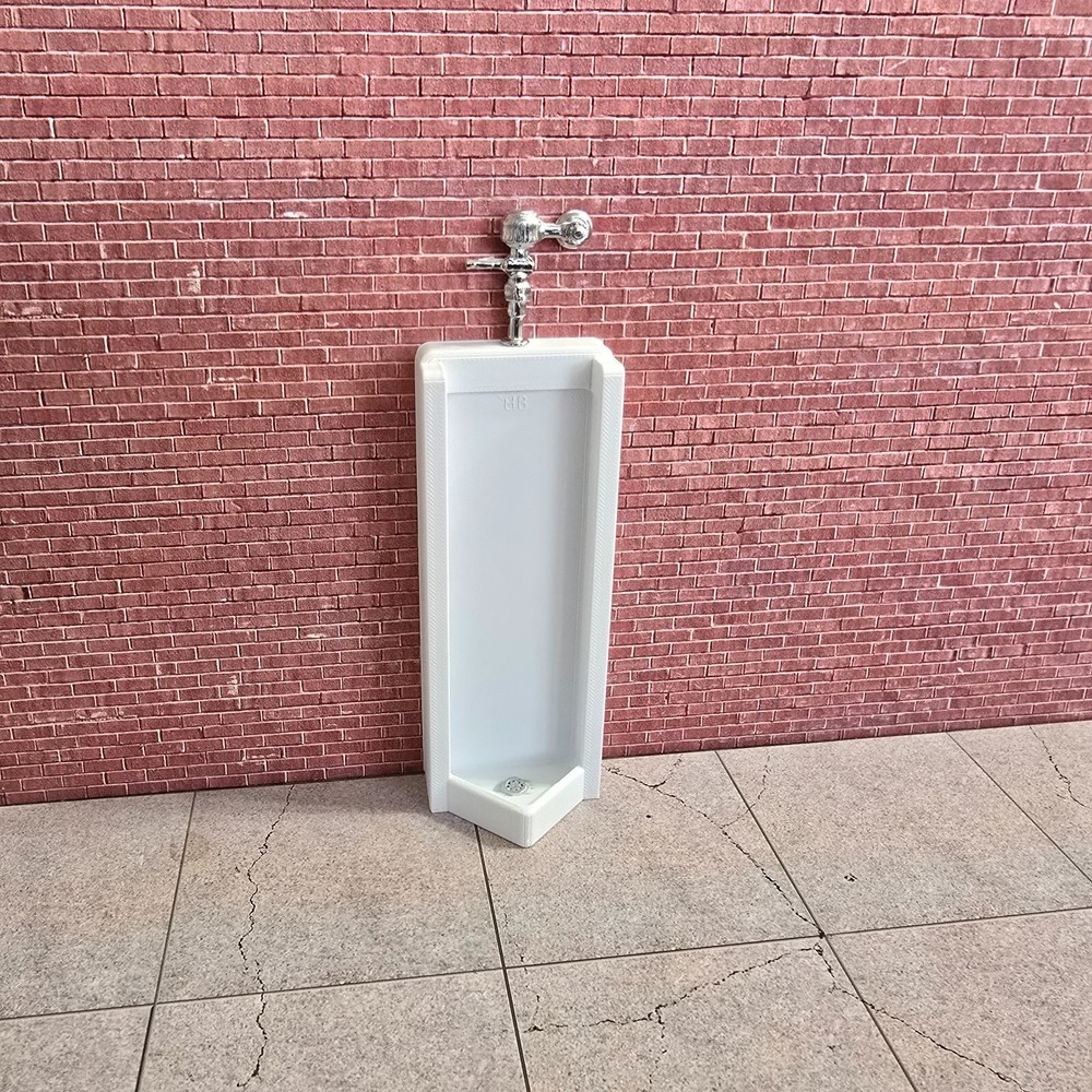 Urinal 1/10 Scale Model Prop Display Dollhouse Diorama Accessory