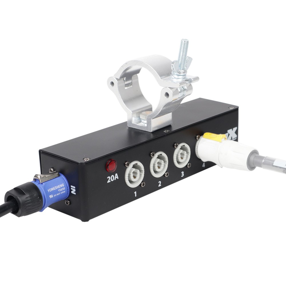 2x Pro X Power Center Four-Way PowerCON Compatible Splitters