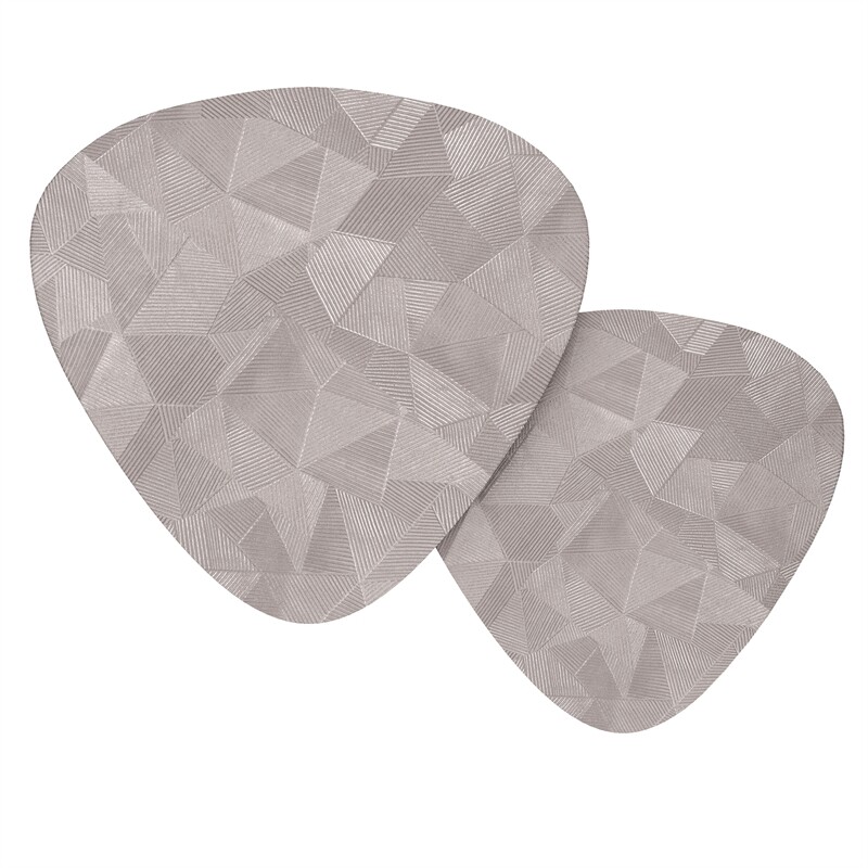 Shelton 2 Pc Metal Nesting Table in Nickel