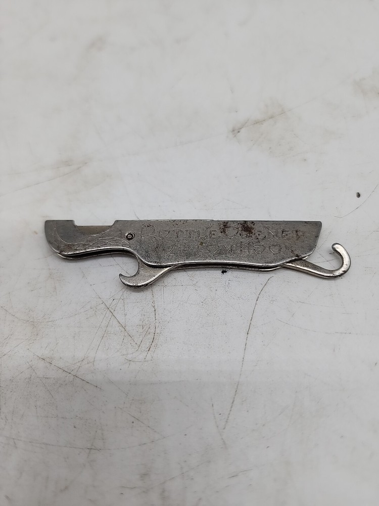 Vtg Cigar Cutter, Button Hook, Screw Driver & Bottle Opener.