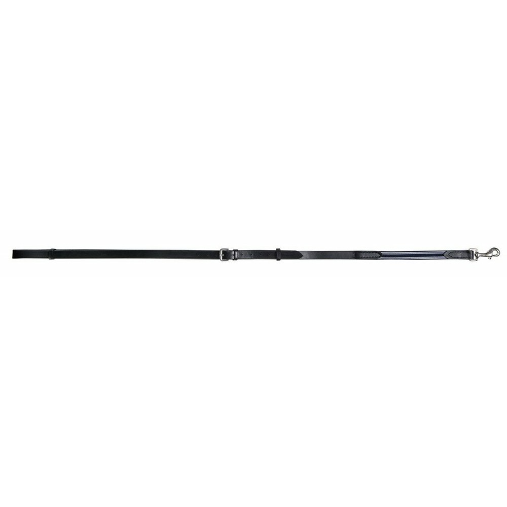 HKM Black Leather Elasticated Insert Side Reins -