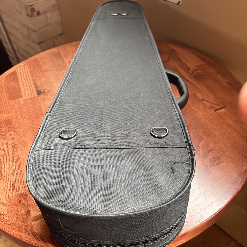 Black Nylon Violin Hard Case With Straps