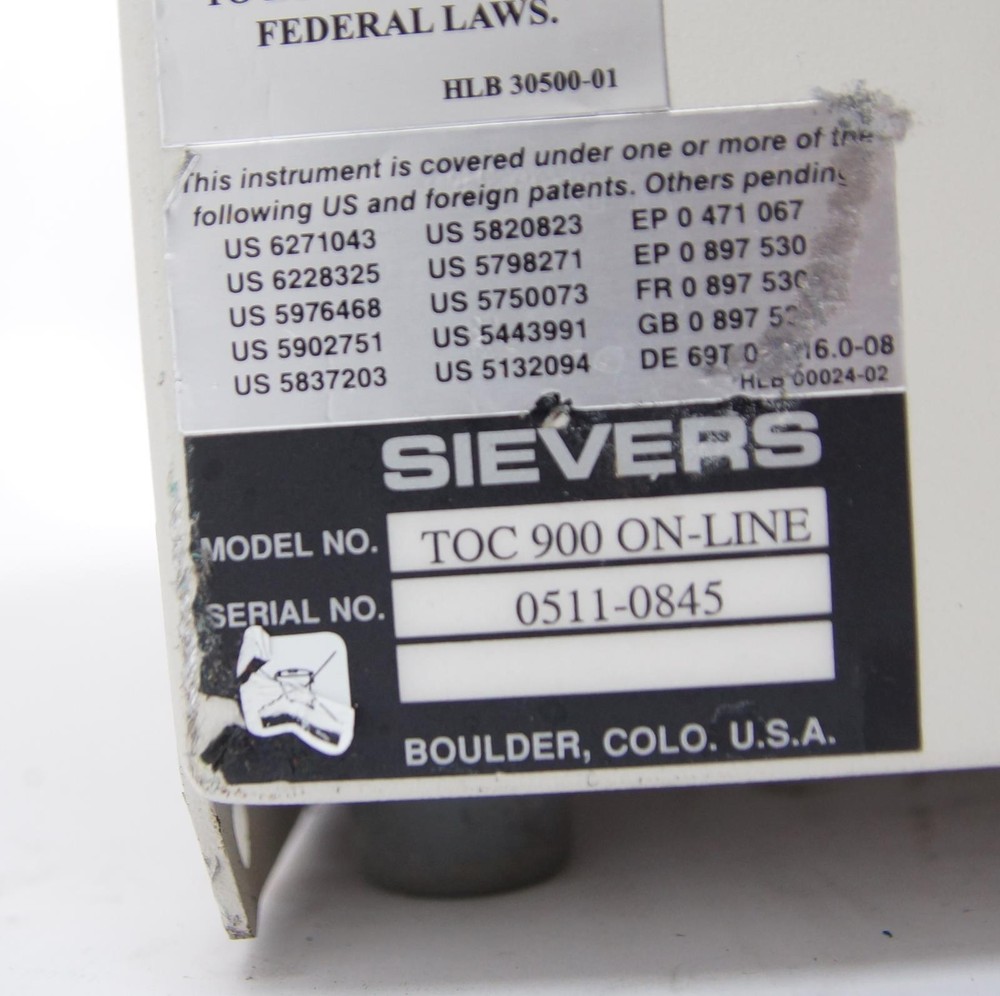 GE Sievers Ionics 900 Laboratory TOC Analyzer