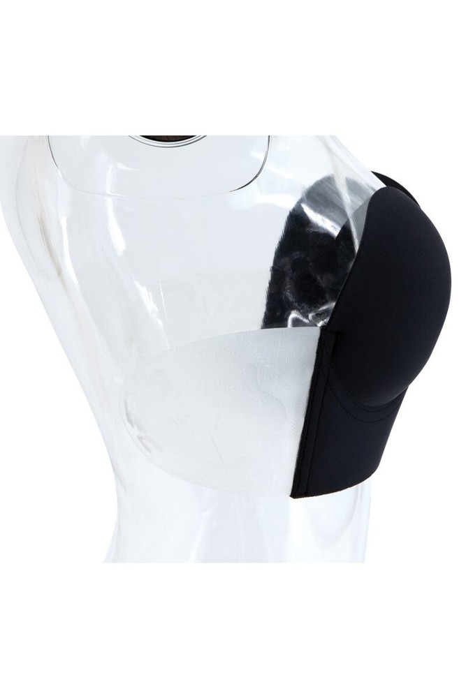 BeWicked Deep V Bra - Black - U Shape Microfiber & Silicone Bra