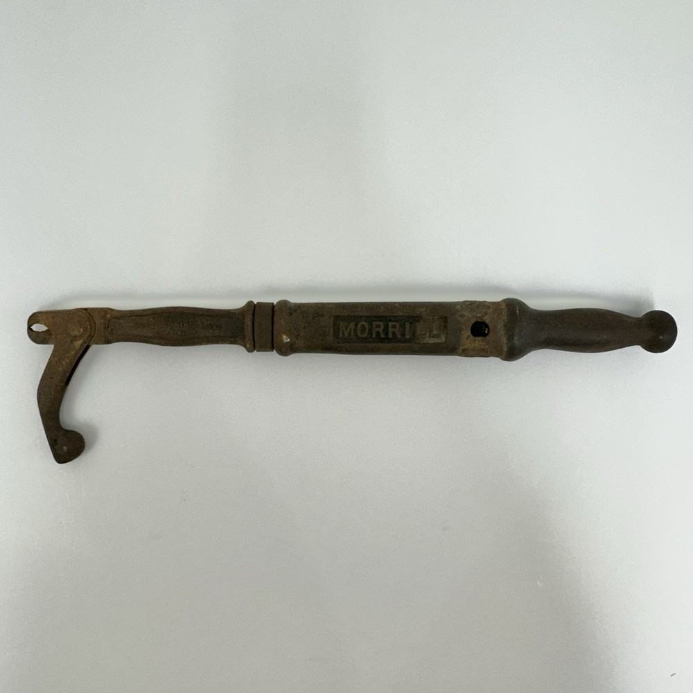 Three Antique Cast Iron Slide Hammer Nail Pullers Morrill Suregrip Rustic /cb
