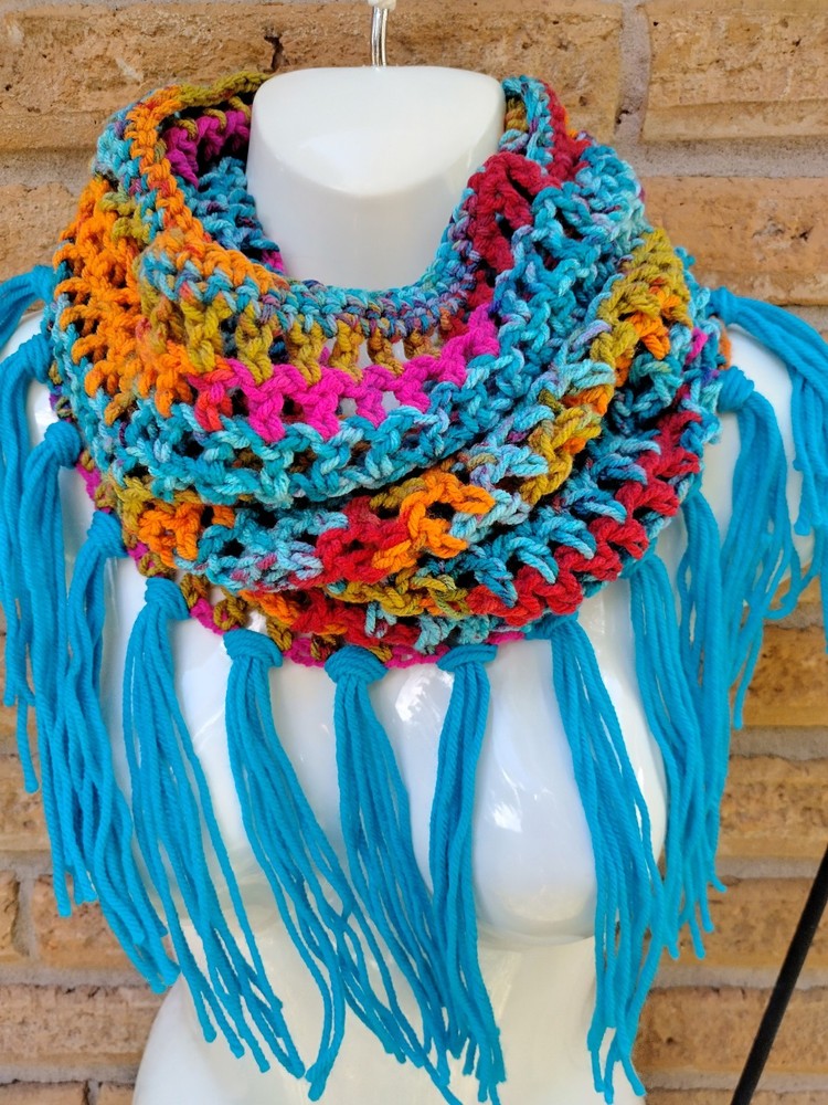 Handmade Crochet Mesh Cowl
