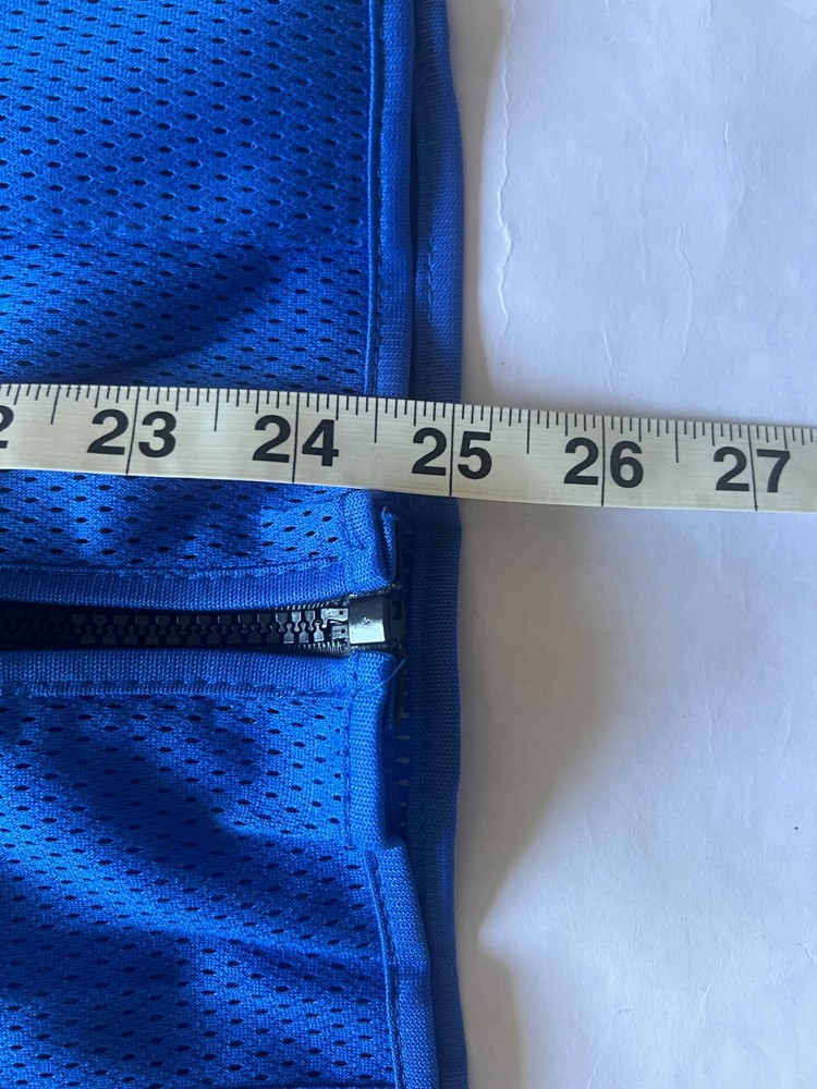 TRUECREST Blue Reflective Safety Vest. Size: MEDIUM 6 Pockets