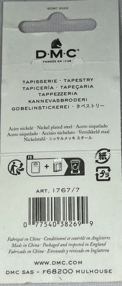 (2 PACK) DMC Tapestry Needles, Size 24, 6 needles