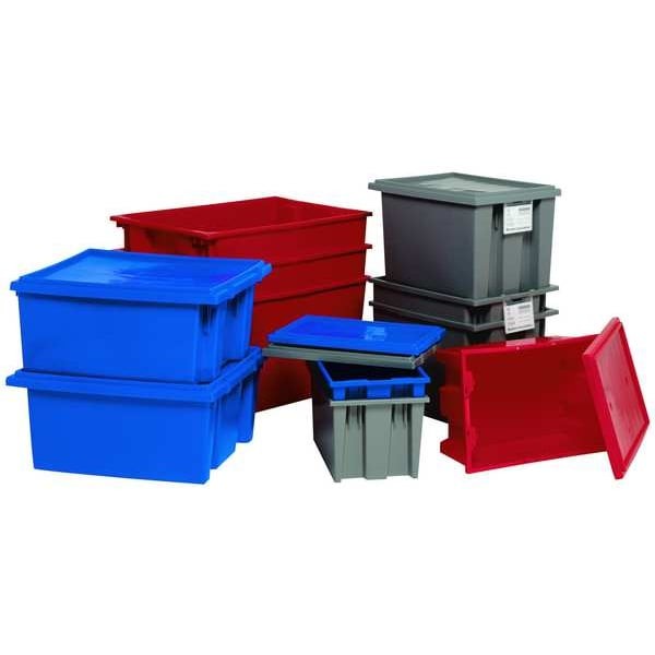 Quantum Storage Systems Snt180gy Stack & Nest Storage Container, 3.7 Gal, 18 In