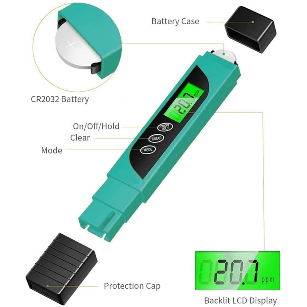 Accurate TDS Testing Meter with Protective Case - Essential for Water Quality