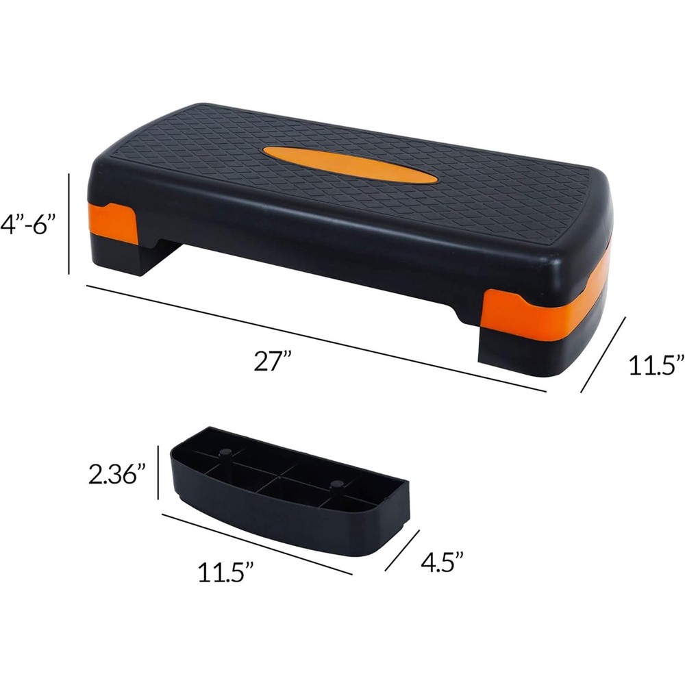 Adjustable Workout Aerobic Stepper Step Platform Trainer, 27-Inch, Multiple C...