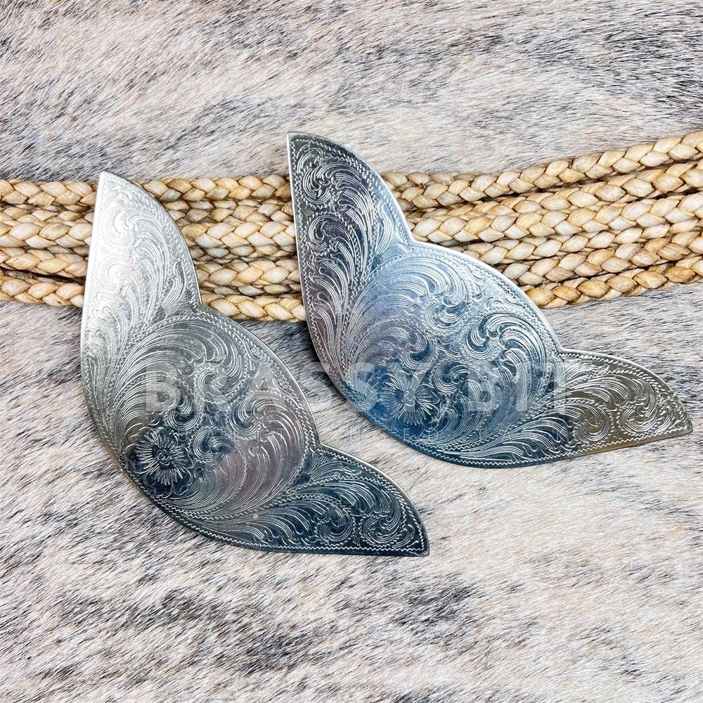 Vintage German Silver Saddle Plate Set