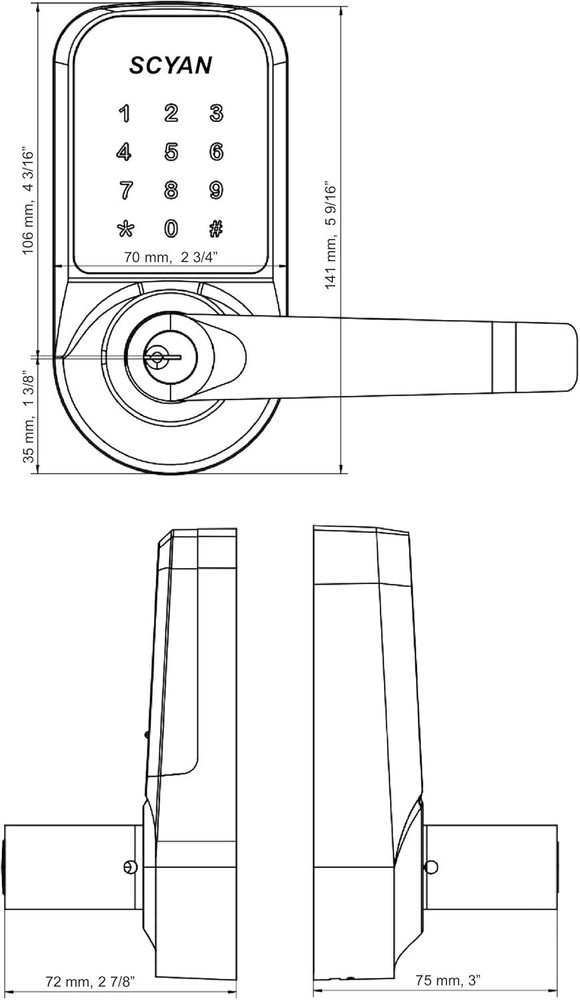 Elegant Smart Door Lock with Touchscreen Keypad - Keyless & Auto Locking