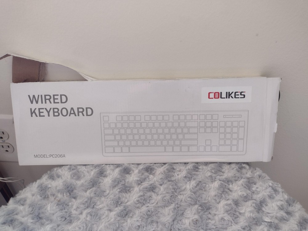 Colikes USB plug in keyboard model PC206A NEW Open Box Tested it works!