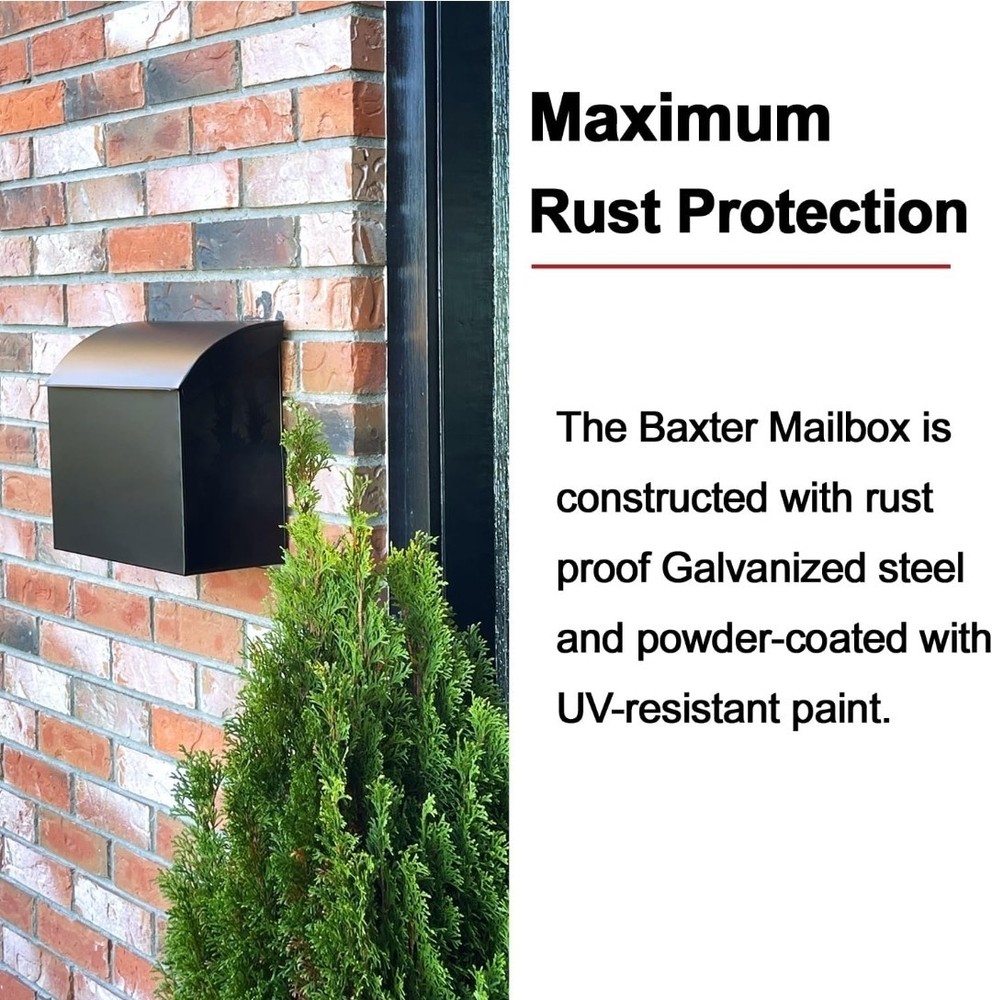 Baxter Extra Large Capacity Mailbox - Extra Large Mailboxes for outside Wall Mou