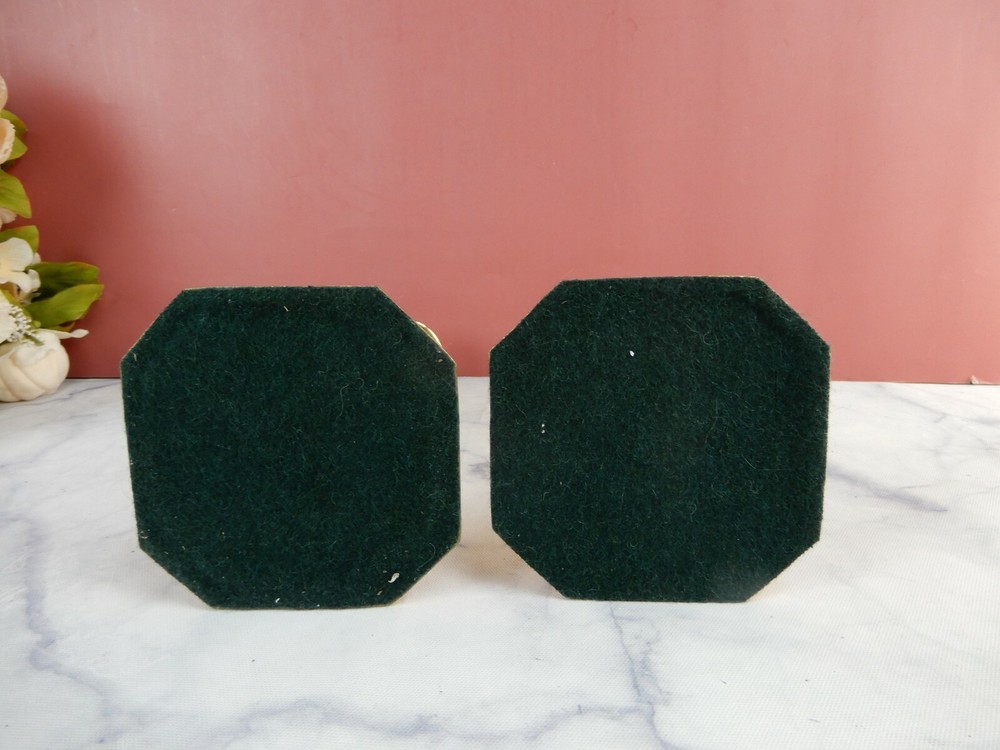 Two Taper Brass Decorative Candle Holders 9"