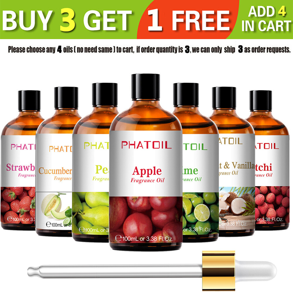 100ML Fruit Fragrance Oils Essential Oils for Diffusers,Soap Candles Making DIY