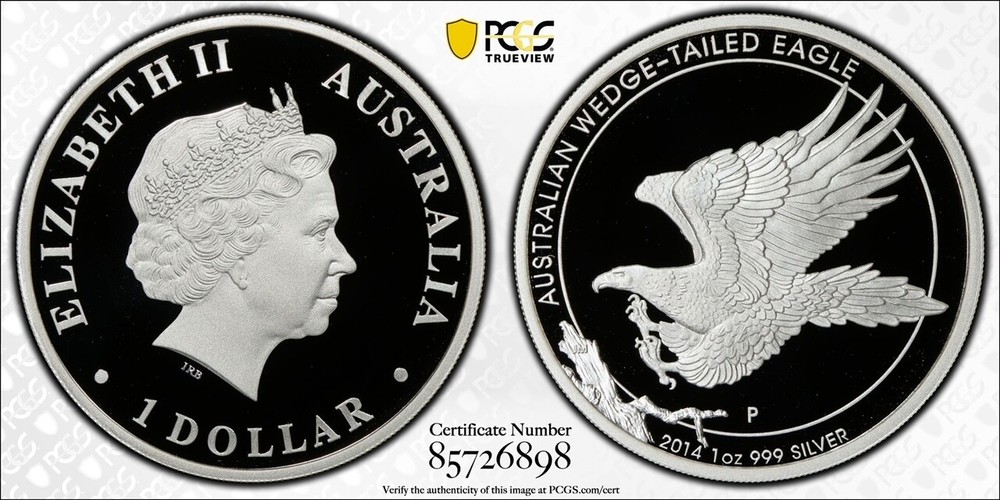 2014 Proof Australian Wedge-Tailed Eagle PCGS PR70DCAM Gold Shield (Secure +)