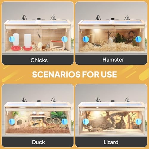 Chick Brooder Box Chick Starter Kit,Large Wooden Brooder Box for Chicks with