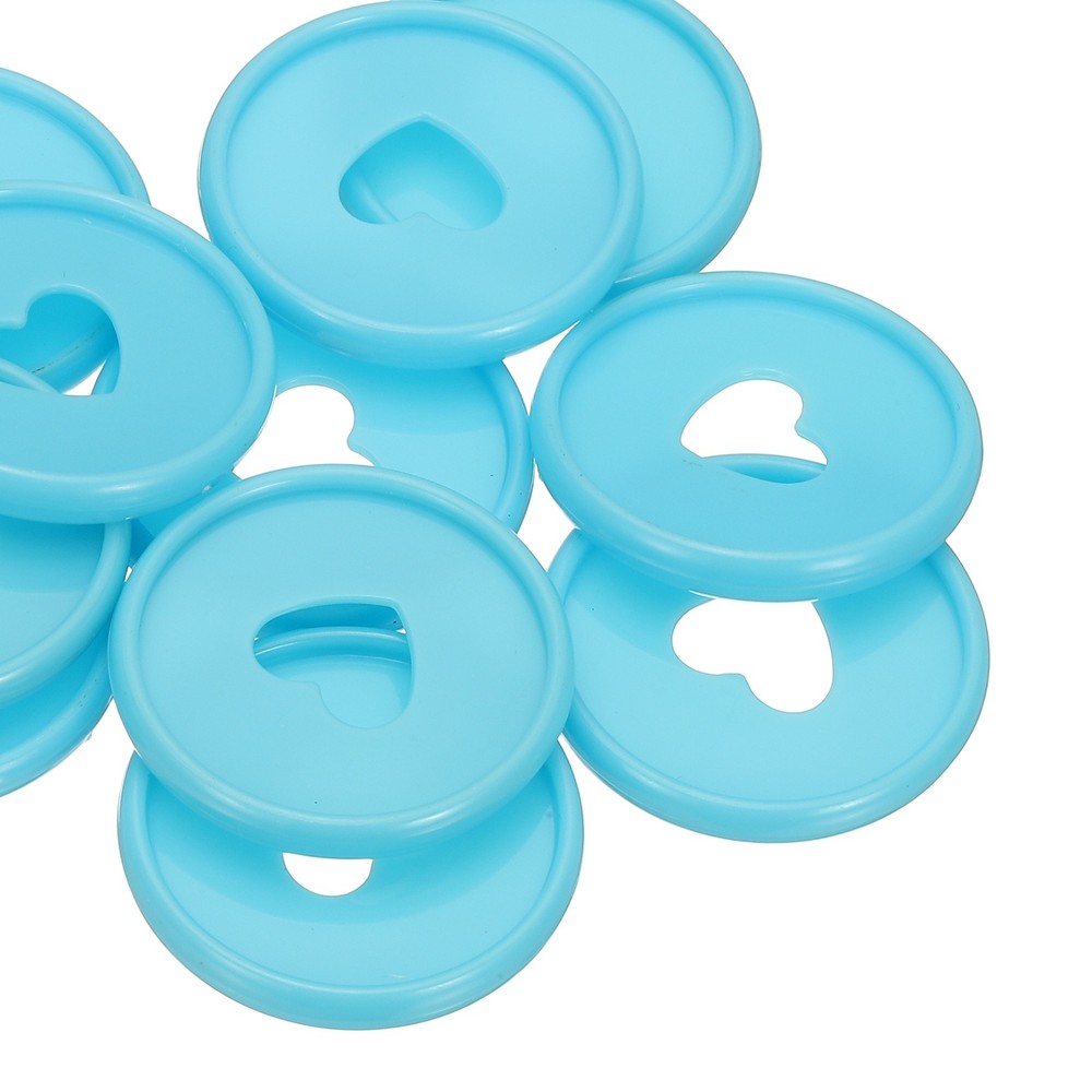 35mm Plastic Book Binding Discs, 11 Pack Expansion Discs Heart, Blue
