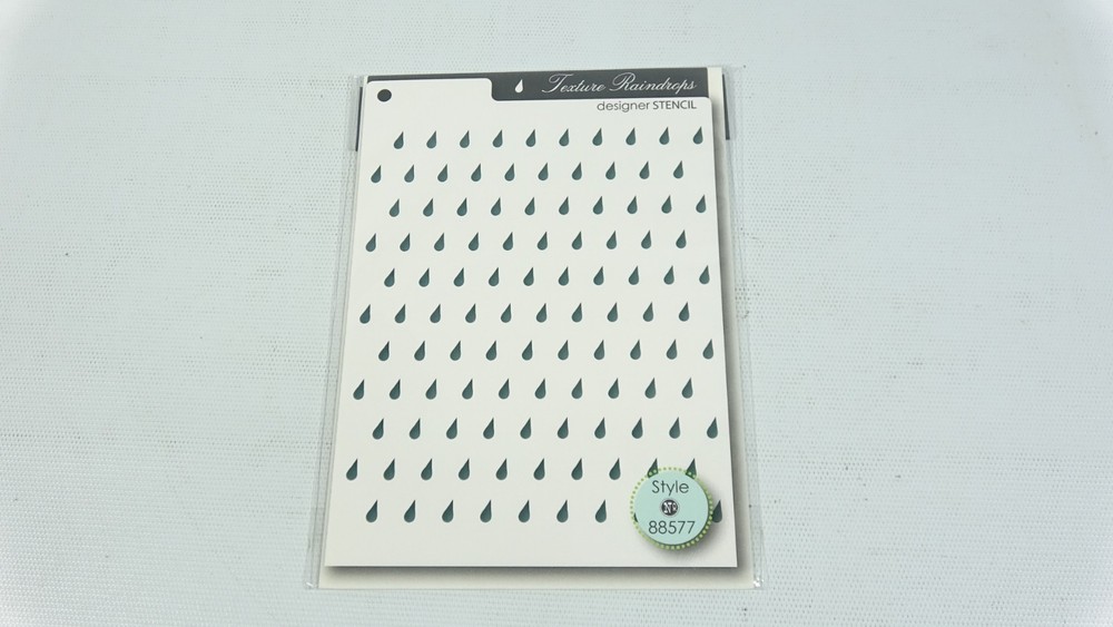 2014 Memory Box Texture Designer Stencil Raindrops 88577