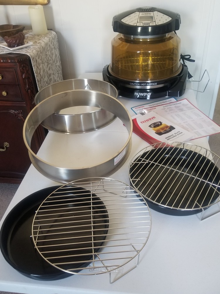 NEW! Nuwave Elite Infrared Oven/Dehydrator W/Extender Ring Racks Baking Pan +