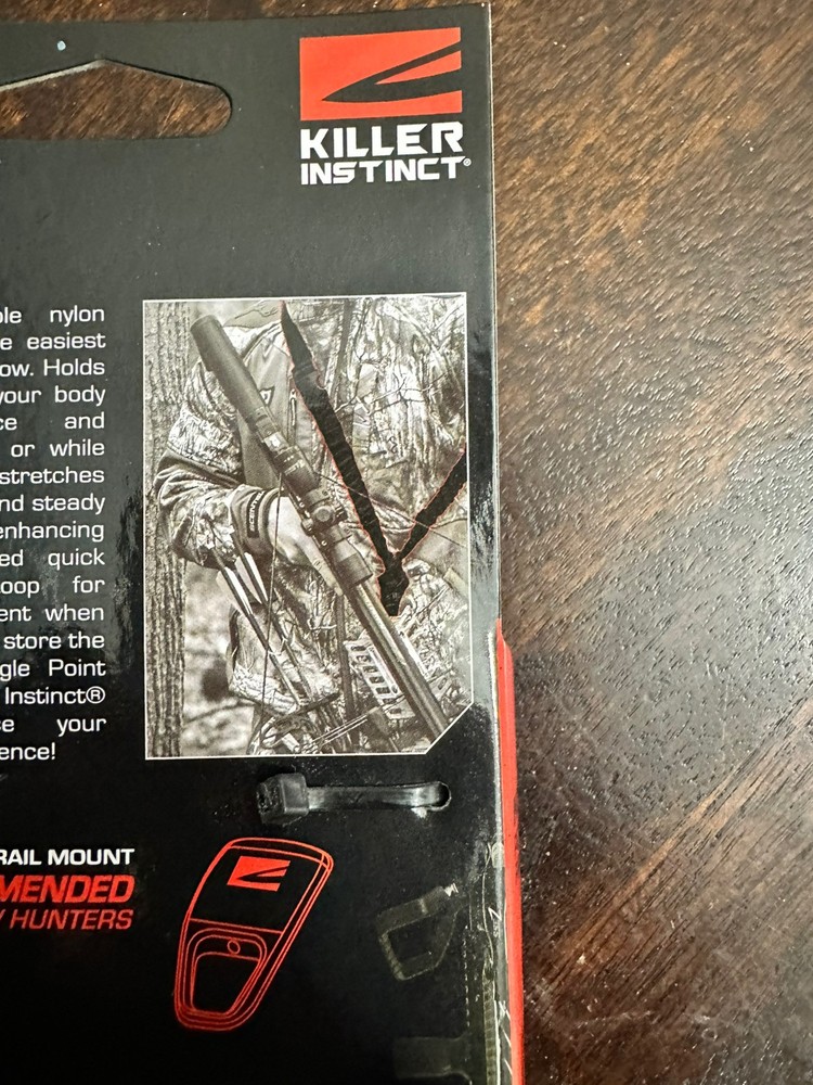Killer Instinct Single Point Crossbow Sling With Picatinny Rail Mount
