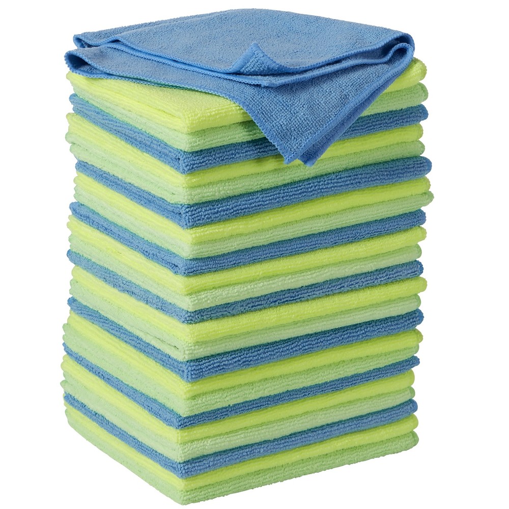 Zwipes Microfiber Cleaning Cloths, Multicolor, 24 Pack,Reusable