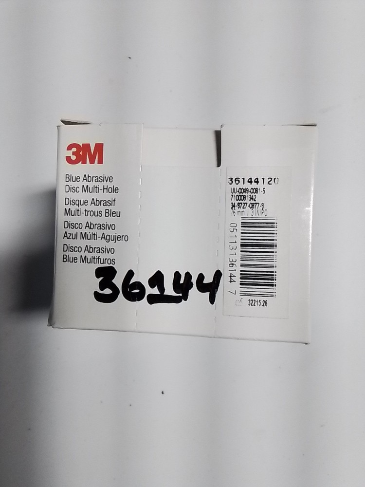 3M 36144 Multi-Hole Hook & Loop 120 Grit 3 in. Sanding Disc (50/Pack)