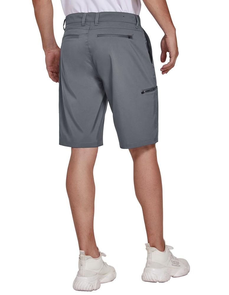 Men's Golf Shorts Stretch Chino Lightweight Quick Dry Flat Front Work Half Pants