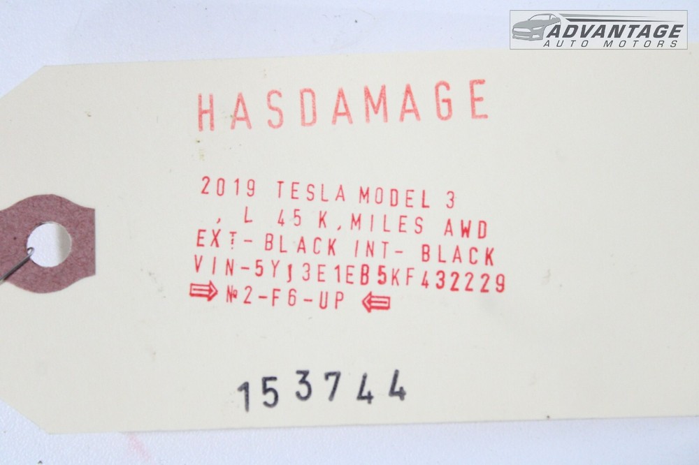 2017-2020 TESLA 3 FRONT END BUMPER WIRE WIRING CABLE HARNESS OEM