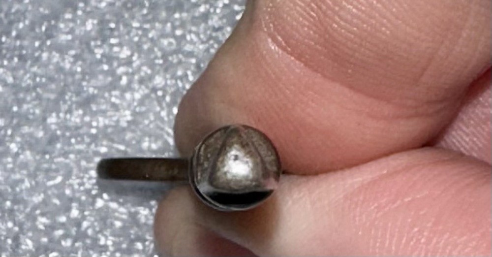 Vintage Ornate Solid Body Triangle Head Skeleton Key 2”