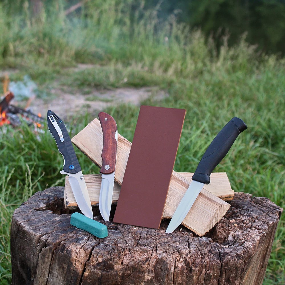 Leather Strop With Compound, Knife Sharpener Kit, Step By Step Guide
